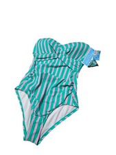 New Draper James Womens XSmall UPF 50 Detachable Strap Striped Swim Suit