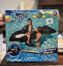 H20 Go! Ride On Jumbo Whale - Over 6ft! Pool Float