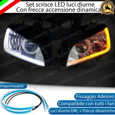 2X STRISCE STRIP LED LUCI DIURNE DRL + FRECCE DINAMICHE SEQUENZIALI AUTO MOTO