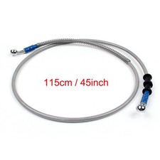 115cm/45" M10 Brake Oil Hose Line Banjo Fitting Stainless Steel End UK