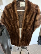 Vintage Mink Stole Wrap-Beautiful Looks Brand New , Silk Lining, Classic!
