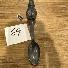 Vintage Unmarked Silverplate Peter Rabbit Rattle Nursery Baby Spoon