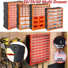 30/39/60 Multi Drawer Parts Storage Cabinets Unit Organiser Garage Tool Box