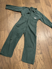 Vintage Rare Blue Top Green Coveralls One Piece Outfit Mechanic Uniform