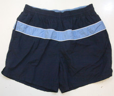 XL St. John's Bay Blue Lined Mans Swimming Shorts Men's Trunks 34" x 6" 1-188