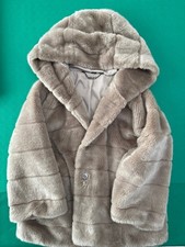 Liu Jo Pelliccia Ecologica con Cappuccio Beige - Taglia 42 - Ottime Condizioni