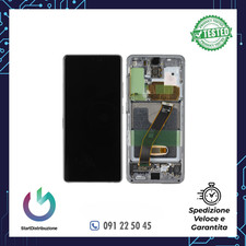 DISPLAY LCD + TOUCH ORIGINALE SAMSUNG S20 4G/5G SM-G980/G981 - FRAME GRIGIO
