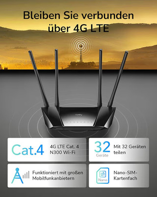 4G LTE WLAN Router N300 - SIM-Slot - Ohne SIM-Lock - NEU & OVP - Blitzversand