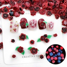 Luminous Rose Resin Nail Art Charms DIY Nail Art Jewelry Nail Decorations