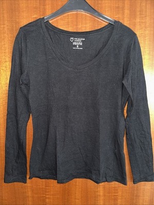 Primark Shirt langarm schwarz Gr. S