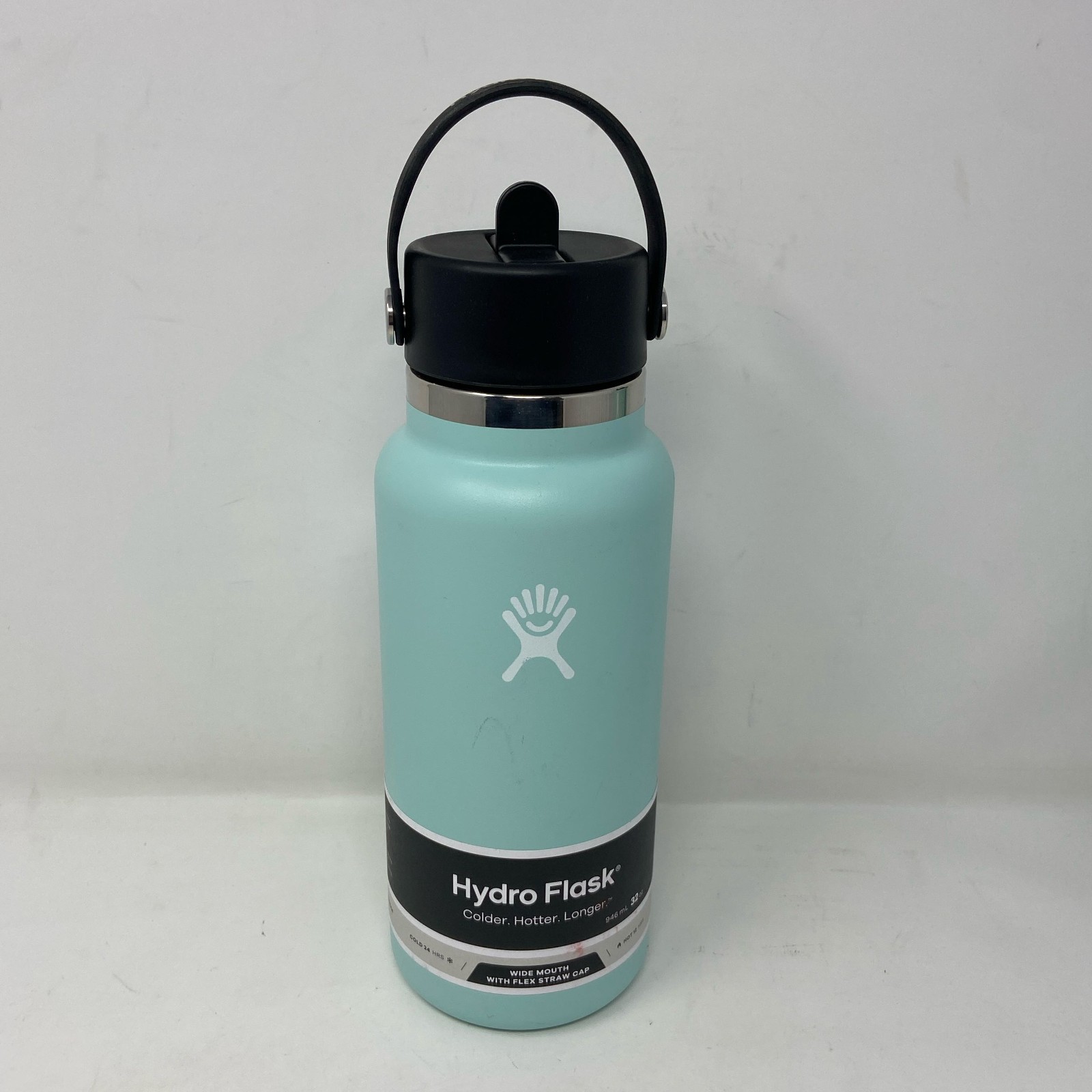 Hydro Flask 32 oz Wide Mouth Water Bottle with Flex Straw Cap - Dew W32BFS441