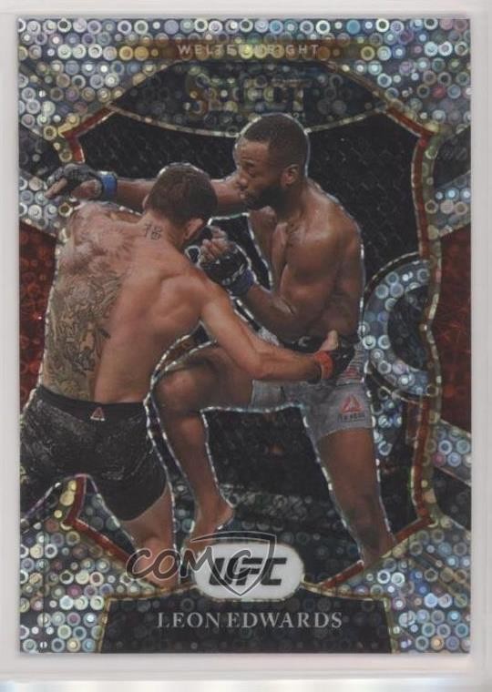 2021 Panini Select UFC Concourse Disco Prizm Leon Edwards #67 0l88