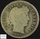 1895 S Barber Silver Dime 10C