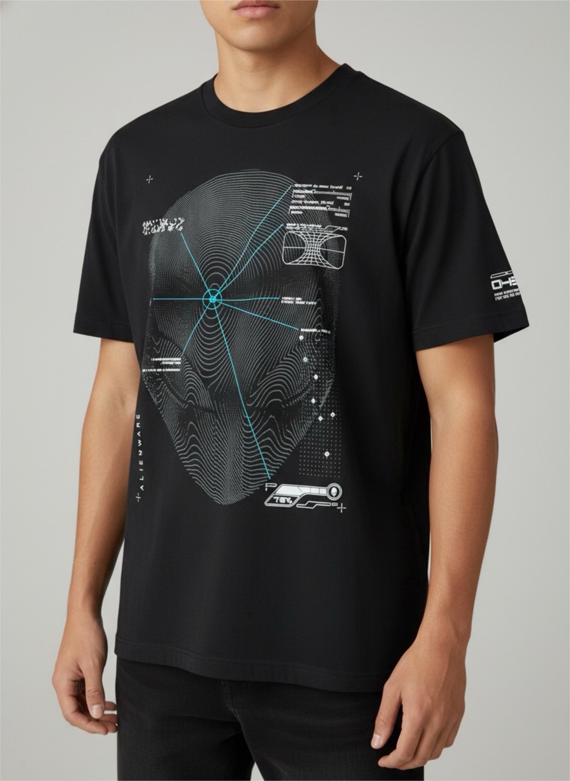 2 Alien Alienware Gaming Systems Short Sleeve Bla… - image 3