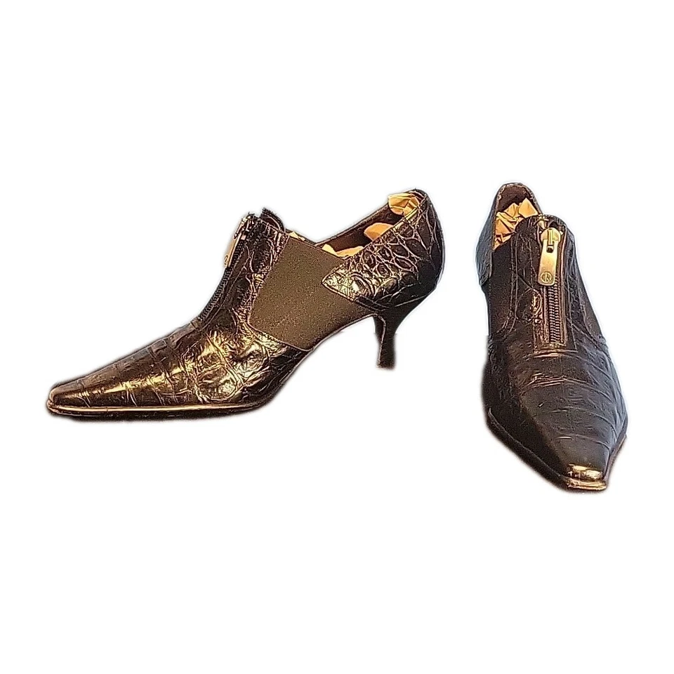 Donald Pliner кожаные ботинки W размер 6,5 прихоти готики, Y2K обувь, дизайнер  - Изображение 2 из 4