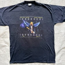 Kurt Cobain End of Music Angel Wings T Shirt Size XL Nirvana All Sport VTG 1999