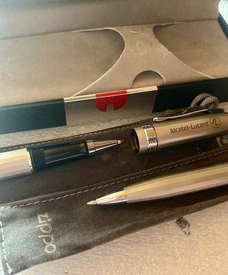 Zippo Writing Instrument Pen Set Rollerball Ballpoint Kugelschreiber Stift & Box