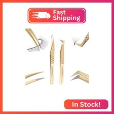 NAGARAKU Eyelash Tweezers, 1 Pair Precision Fiber Tip Tweezer for Lash Extension