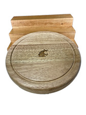 NEW Cutting/Serving Board Brie NCAA "Washington State Cougars" Rubberwood Round