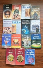Lot Of 15 Vintage Paperback Mixed Sci-Fi French Books, Van Vogt, Azimov, Herbert