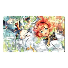 Gundam Table Playmat Suletta & Miorine EVX02 TCG CCG Pad Trading Card Game Mat