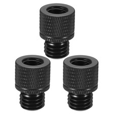 Tripod Screw Adapter Camera Screw Mount 3/8" Female to M12 Male Black 3Pcs
