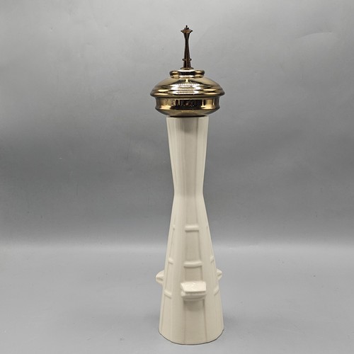 Vtg Seattle Worlds Fair Ceramic Space Needle Vase Cup W/ Rare Top Drink Stirrer