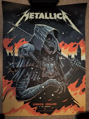Metallica M72 World Tour ,London ,Night 2 Poster,Numbered - Image 1 of 4
