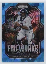 2022 Panini Prizm Fireworks Blue Ice Prizm 16/99 Russell Wilson #F-5 09ai