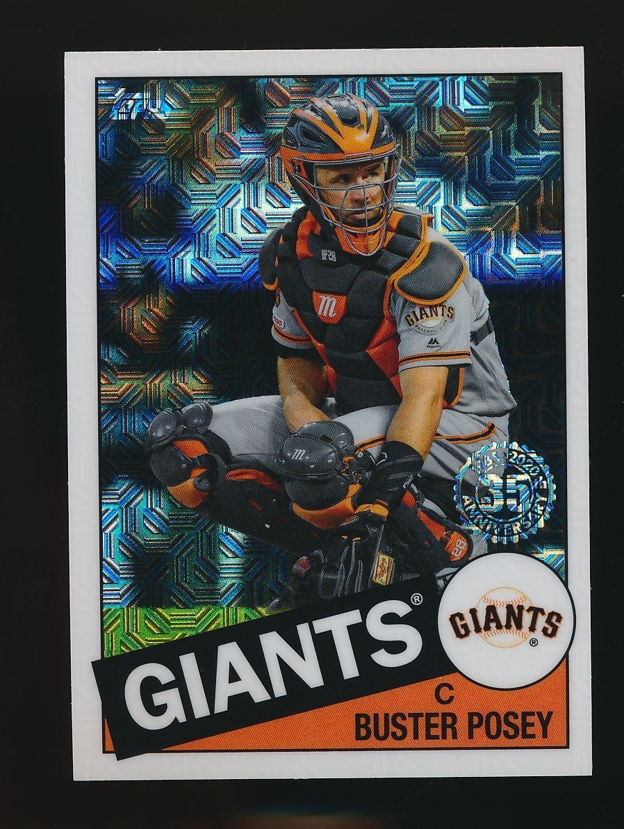 Buster Posey #85TC-38 Baseball Cards 2020 Topps Chrome Silver Pack 1985 trading card — raw and PSA graded price guide