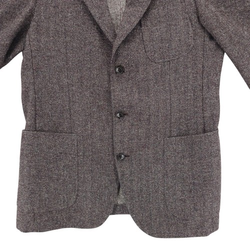 ERMENEGILDO ZEGNA Herringbone Blazer Jacket Wool Blend Size IT 56R - Picture 2 of 12