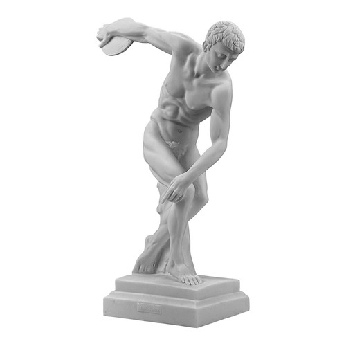 Discobolus Discus Thrower Nude Male Athlete Greek Roman Statue Sculpture - Picture 2 of 10