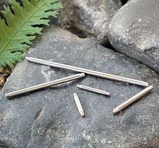 Body Jewelry Replacement Parts - 10pk 316L Surgical Steel Straight Bars Barbells