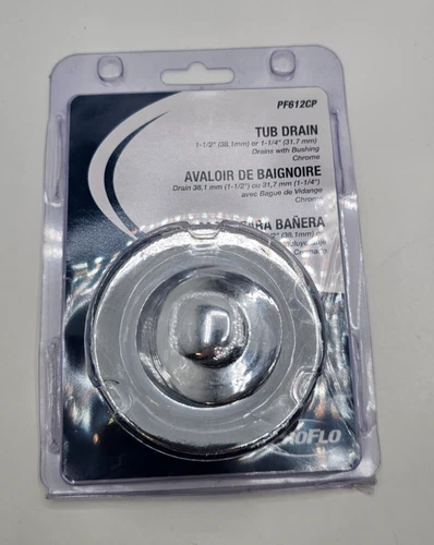 PROFLO PF612CP Tub Drain Lift and Turn 1 1/2", 1 1/4" Drain Chrome Plated Brass - Picture 1 of 7