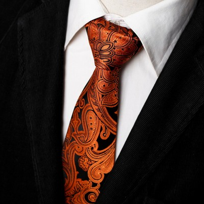 EAAB0148 Red Black Patterned Microfiber Great Gentlemen Neck Tie By Epoint