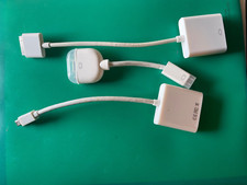 Lot of 3 Apple VGA Various Adapters Mini Displayport 30 Pin and Mini DVI Working