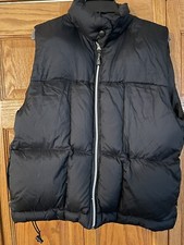 Coaco New York Size Large Womens Down Vest Black Full Zip Pockets