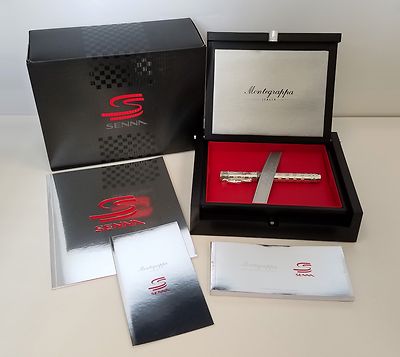 MONTEGRAPPA ''Ayrton Senna'' Sterling Silver Rollerball Limited Edition Pen