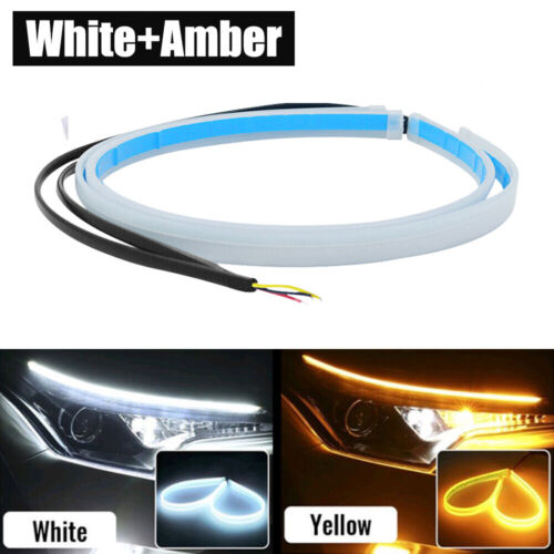 2x 60 cm car LED indicator dynamic stripes DRL headlights daytime running light lamp - Picture 1 of 15