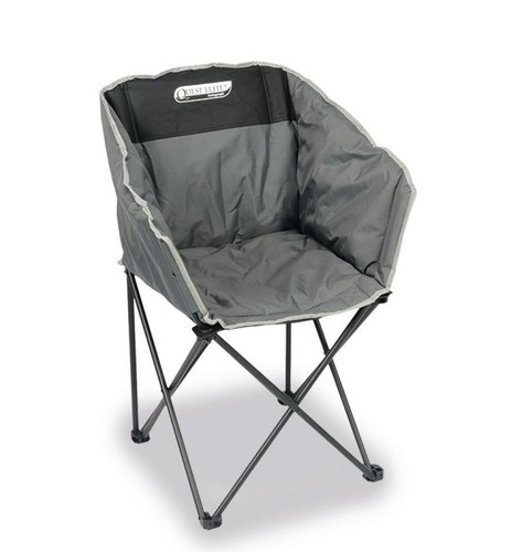 Quest Autograph Kent Chair In Black and Grey Camping Caravan Motorhome F3025-BL - Picture 3 of 12