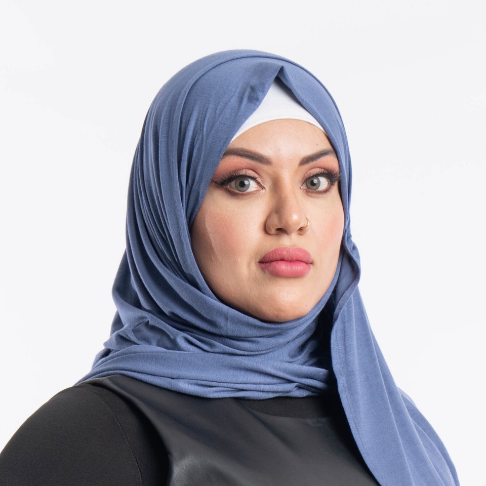 Premium Denim Blue Women's Jersey Hijab / Shawl Soft & Comfortable eBay