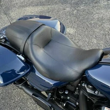 One-piece Driver Passenger Seat Fit For Harley Road King FLHR 2008-2024 Black