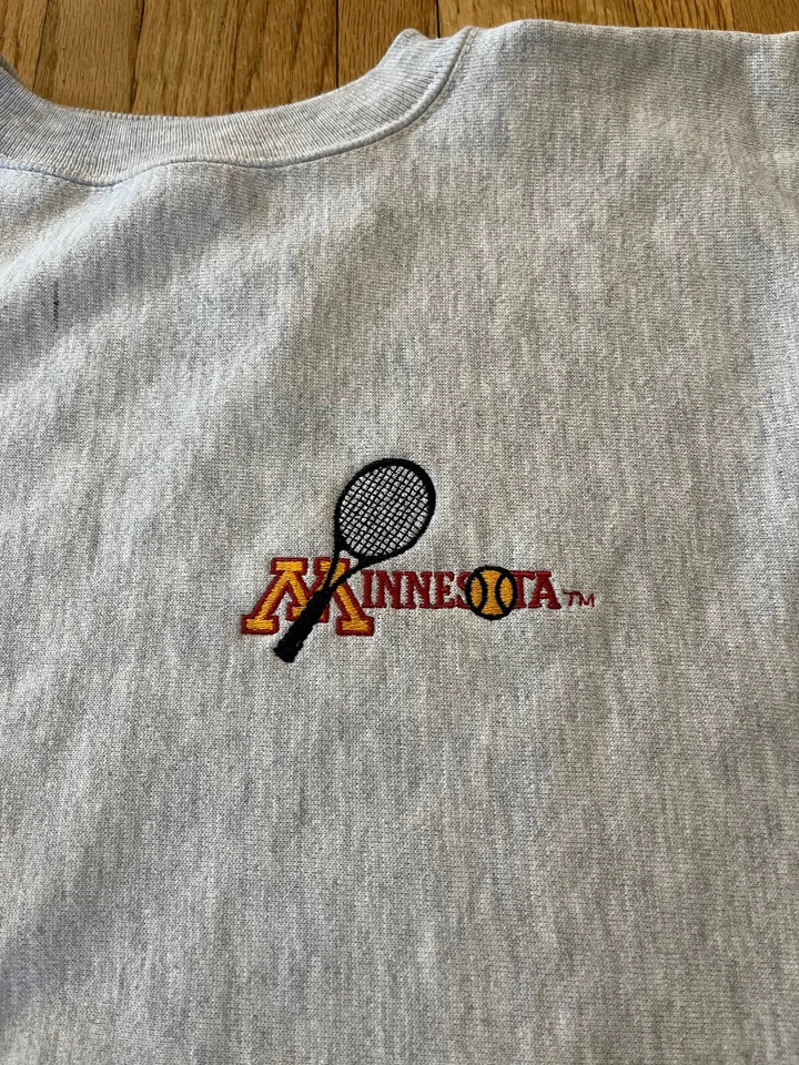 Sudadera Tenis Minnesota Golden Gophers Champion Tejido Inverso Para Hombres XL NUEVA SIN ETIQUETAS  Foto 4 de 4