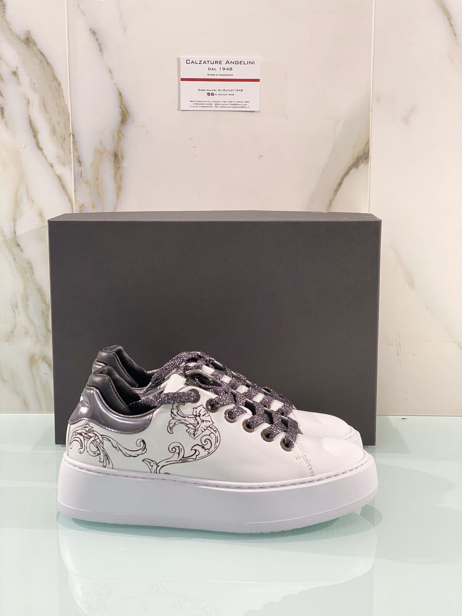 Paciotti 4US Frau Sportschuhe Star aus Leder Bianca Luxury