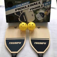 New Triumph Pickleball Set 2 Paddles 2 Balls Outdoor Fun New In Box Nice Gift!