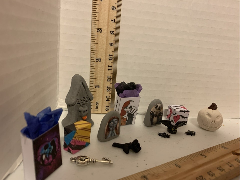 Dollhouse Miniature 112 Nightmare Before Christmas Jack Sally Zero