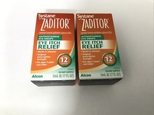 2x Systane Alcon Zaditor Eye Drops Itch Relief 0.17oz Exp 01/2027New Shipping