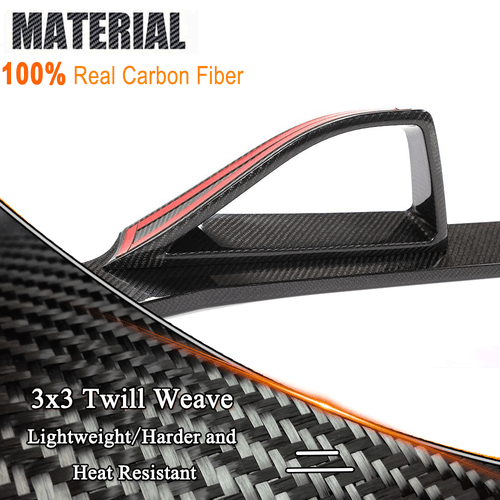 REAL CARBON Front Bumper Lip Spoiler For Mercedes Benz GLE W166 GLE63 15-19 - Picture 9 of 11