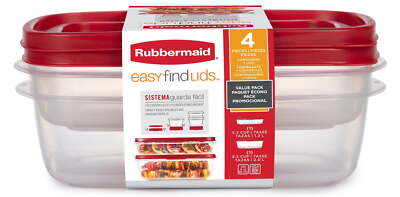 Rubbermaid EasyFindLids Food Storage Container Value Pack with Lids Stackable
