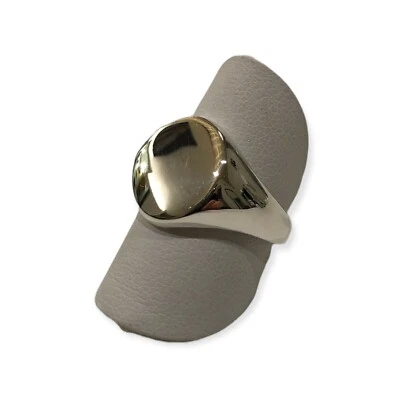 Anello Chevalier Sigillo ovale da mignolo in argento 925%